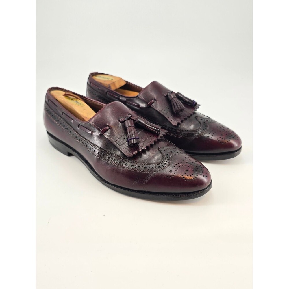 Allen Edmonds Burgundy Tassel Kiltie Wingtip Loafers